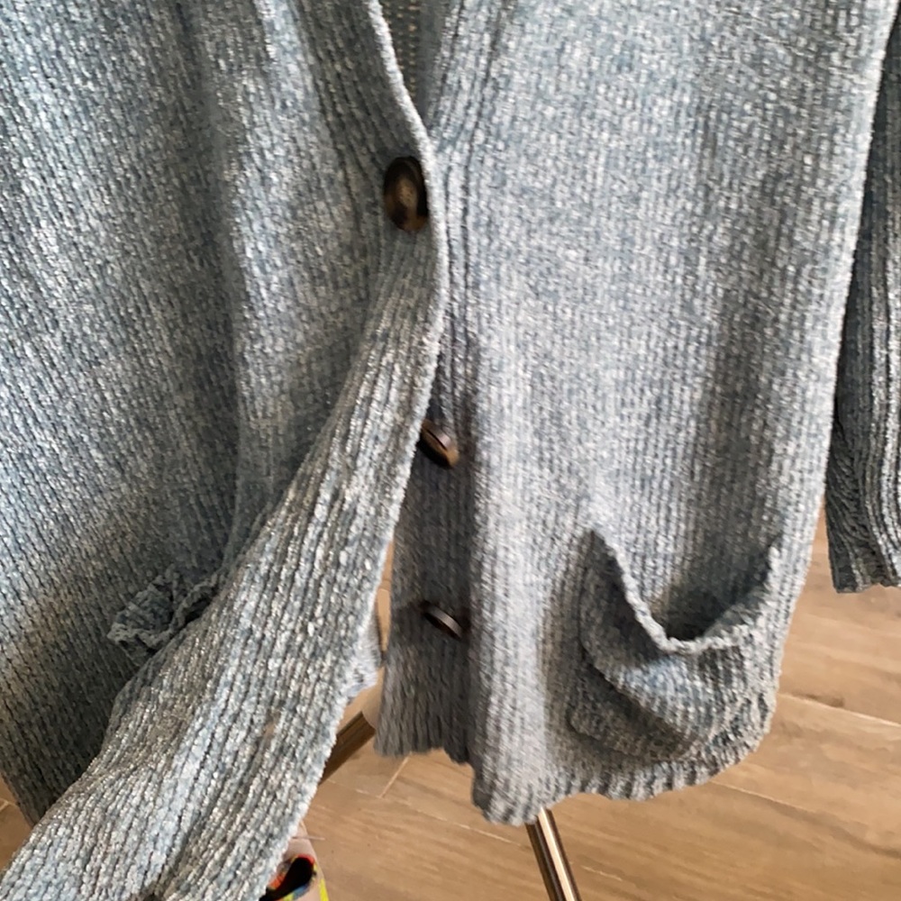 Soft Sky Blue Long Cardigan - Picture 3 of 3